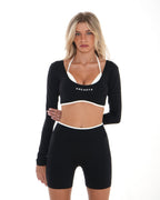Vital Long Sleeve Crop - Obsidian activewear by ANCARTA – Australian athleisure brand