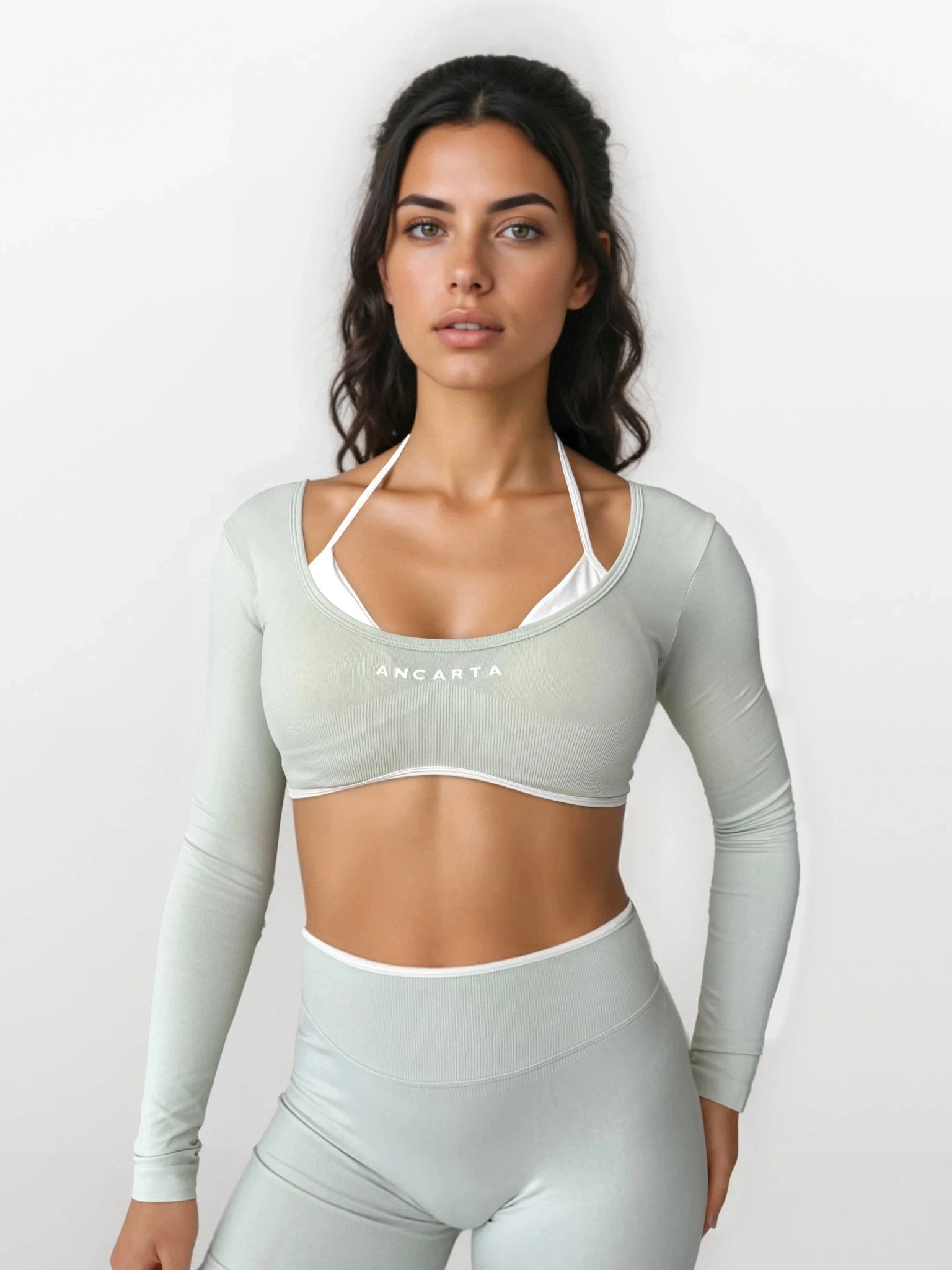 Vital Long Sleeve Crop - Sage activewear by ANCARTA – Australian athleisure brand