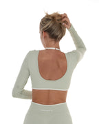 Vital Long Sleeve Crop - Sage activewear by ANCARTA – Australian athleisure brand