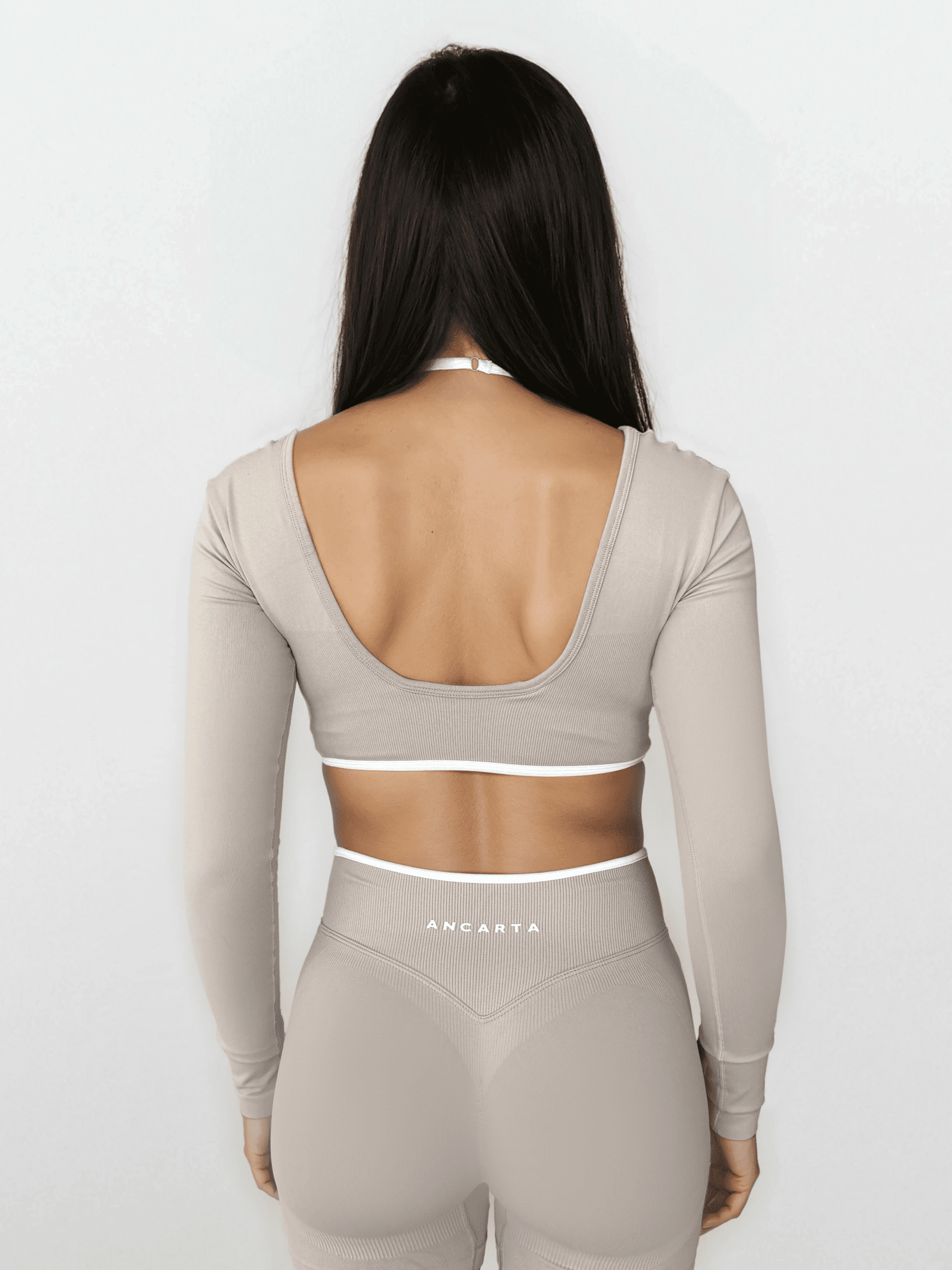 Vital Long Sleeve Crop - Toffee activewear by ANCARTA – Australian athleisure brand