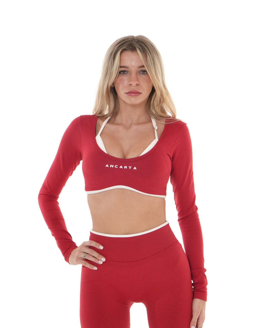 Vital Long Sleeve Crop - Wild Ember activewear by ANCARTA – Australian athleisure brand