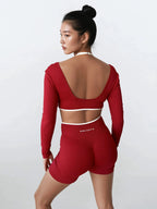 Vital Long Sleeve Crop — Wild Ember activewear by ANCARTA – Australian athleisure brand