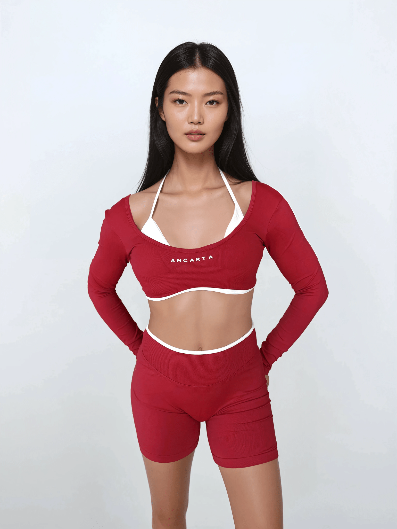 Vital Long Sleeve Crop — Wild Ember activewear by ANCARTA – Australian athleisure brand