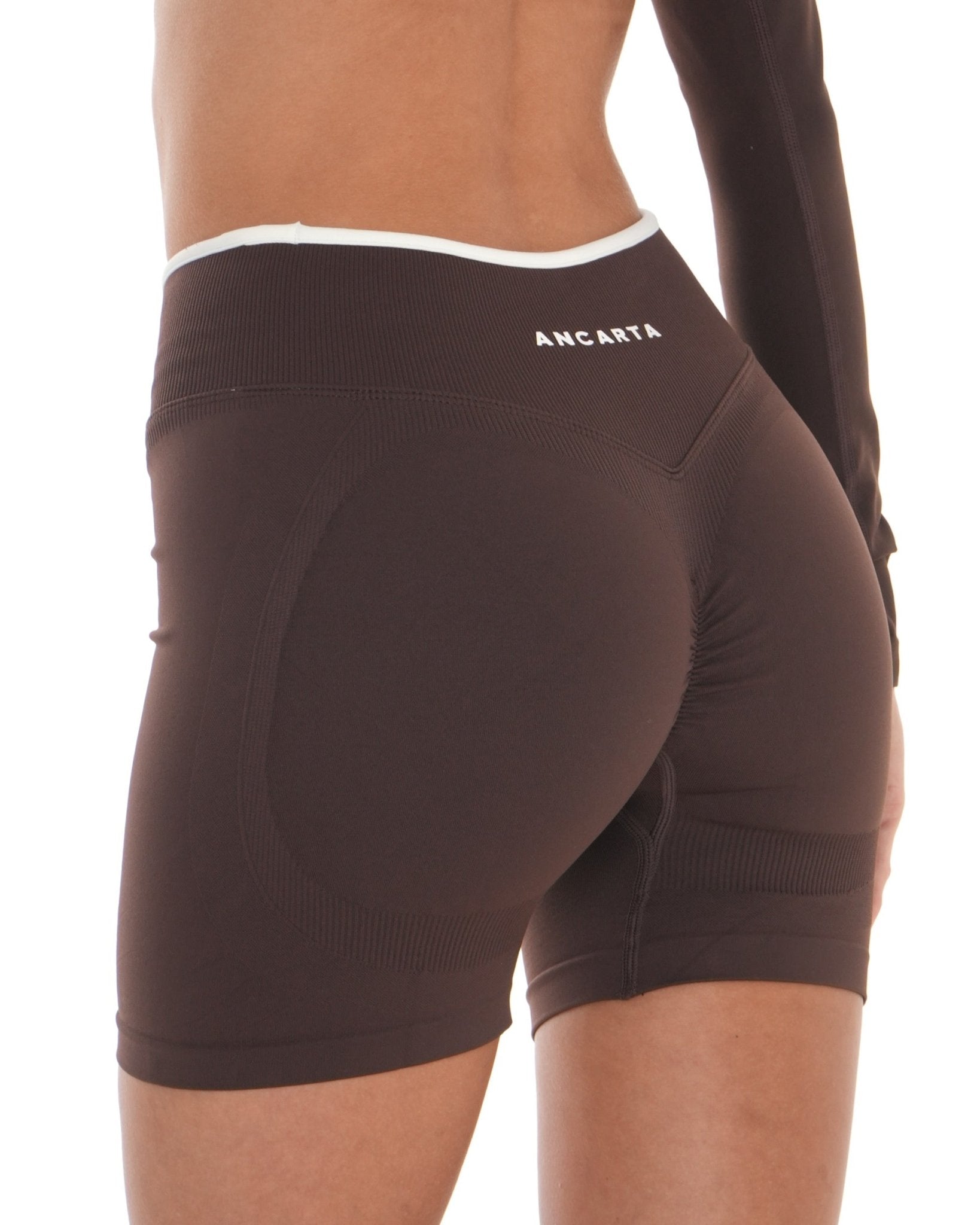 Vital Shorts – Coffee activewear by ANCARTA – Australian athleisure brand