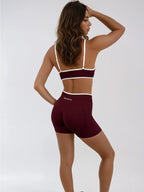 Vital Shorts – Deep Cherry activewear by ANCARTA – Australian athleisure brand