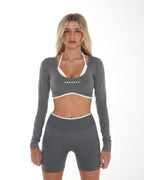 Vital Shorts – Soft Slate activewear by ANCARTA – Australian athleisure brand