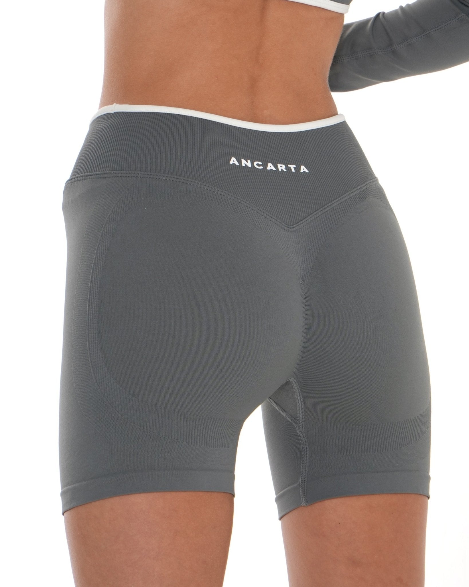 Vital Shorts – Soft Slate activewear by ANCARTA – Australian athleisure brand