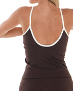 Vital Tank – Coffee activewear by ANCARTA – Australian athleisure brand