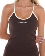 Vital Tank – Coffee activewear by ANCARTA – Australian athleisure brand