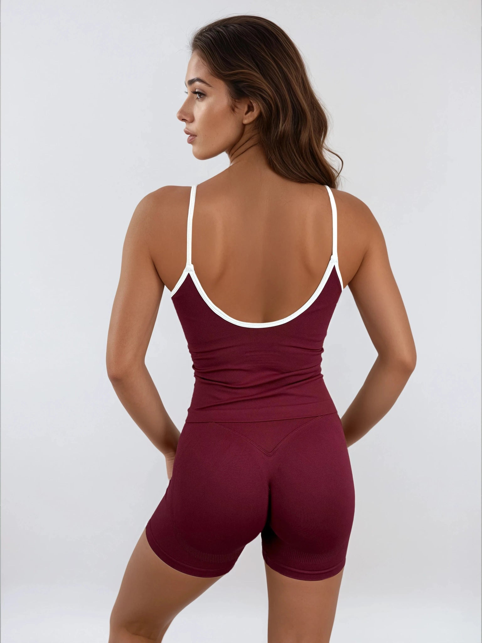 Vital Tank – Deep Cherry activewear by ANCARTA – Australian athleisure brand